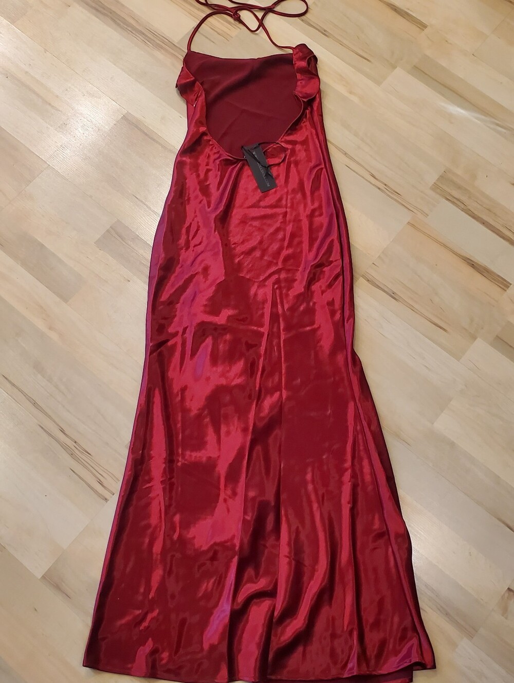 NWT Widow x Dolls Kill Envy Appeal Red Satin Maxi Dress Size XS - Picture 4 of 11